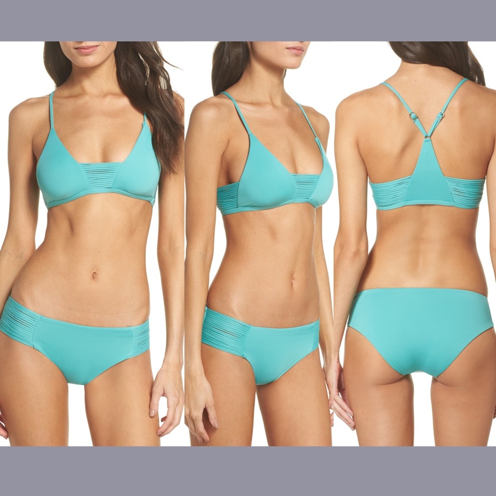NWT 2PC Isabella Rose Beach Solids Bikini Top [ Medium ] + Maui Bottom [ Small ]